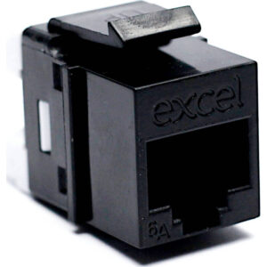 Excel Networking Modulo Excel Cat.6A UTP, tipo Keystone (IDC). Color negro. En pack 24 unds.