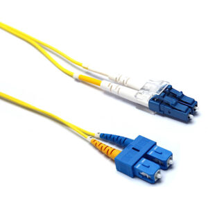 Excel Networking Latiguillo Excel monomodo OS2 1M LC-SC Dúplex, Color amarillo.